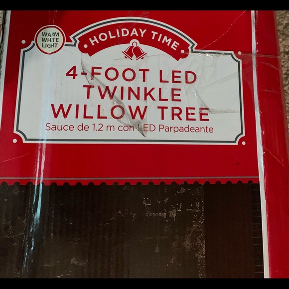 4 Ft Holiday Time Twinkling LED Willow Tree Indoor/Outdoor Decor Complete - Picture 5 of 6